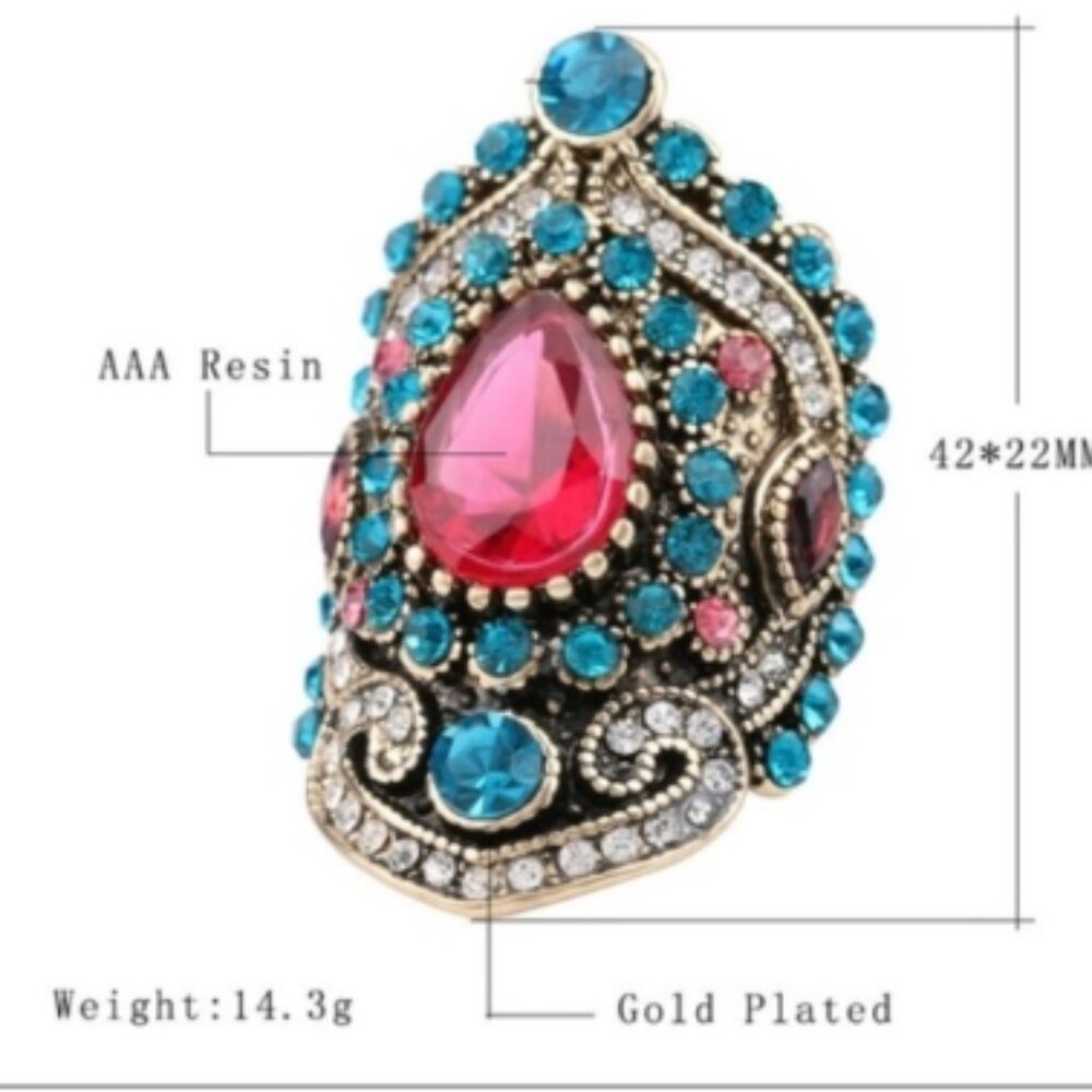 Multi Stone Ring Size 8.5 - Picture 4 of 5